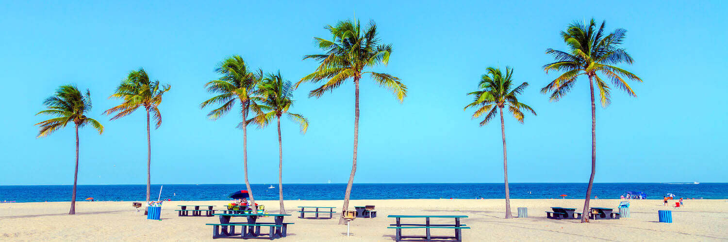 Panoramic view of Miami Beach urban landscape